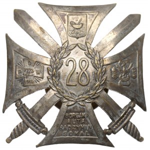 II RP, Soldier's badge of the 28th Kaniowski Rifle Regiment - excerpted by Bobkowicz, Lodz.