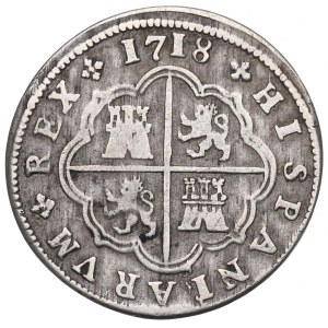 Španielsko, 2 reales 1718