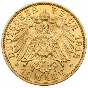 Německo, Prusko, 10 značek 1912 A
