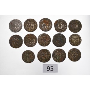 Swedish occupation of Riga, Christina, Lot of schillings 1635-40 (14 pcs)