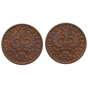 Second Republic, Set of 1 penny 1938