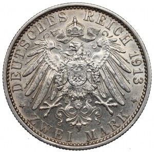 Nemecko, Prusko, 2 známky 1913 - 25 rokov vlády Wilhelma II.