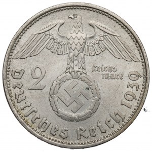 III Reich, 2 mark 1939 D, Munchen - double die