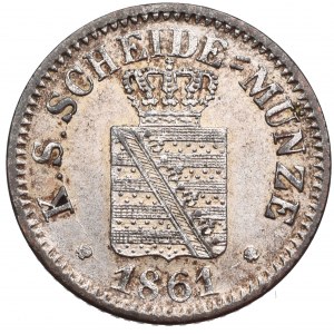 Nemecko, Sasko, 1 cent 1861