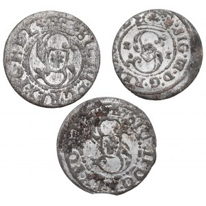 Sigismund III, Lot of schillings 1617-21, Riga