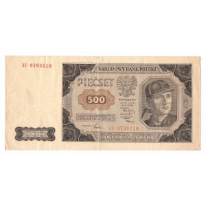 People's Republic of Poland, 500 gold 1948 AU