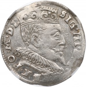Zygmunt III Waza, Trojak 1595, Wilno - NGC MS62