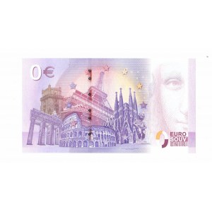0 Euro bankovka Varšava - nízke číslo!