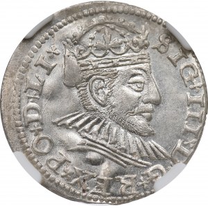 Zikmund III Vasa, Trojak 1590, Riga - NGC MS64