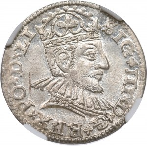 Žigmund III Vasa, Trojak 1590, Riga - NGC MS63