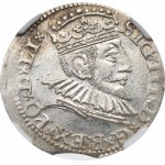 Zikmund III Vasa, Trojak 1592, Riga - NGC MS64