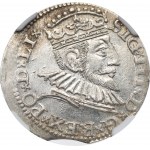 Žigmund III Vasa, Trojak 1592, Riga - NGC MS64