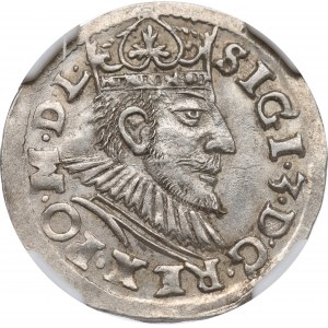 Sigismund III Vasa, Trojak 1591, Poznań - NGC MS63