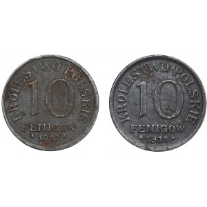 Kingdom of Poland, 10 pfennig 1917