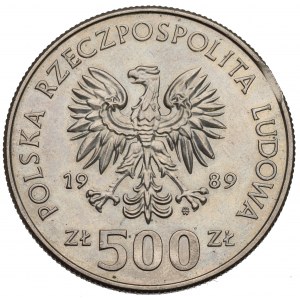 PRL, 500 złotych 1989 Wojna Obronna - destrukt menniczy