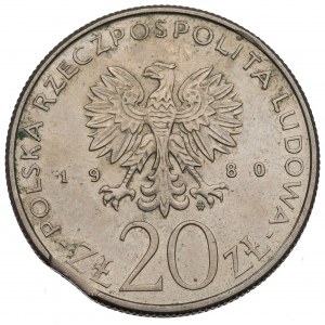 People's Republic of Poland, 20 gold 1980 Gift of Pomerania - destruct