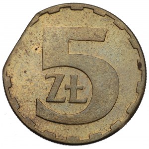 PRL, 5 złotych 1983 - destrukt