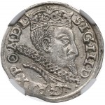 Sigismund III. Vasa, Trojak 1601, Poznań - NGC MS62