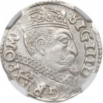 Sigismund III Vasa, Trojak 1599, Poznań - NGC MS64