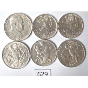 Czechosłowacja, Zestaw 10-100 koron
