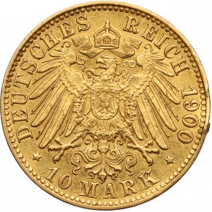 Německo, Hamburk, 10 značek 1900