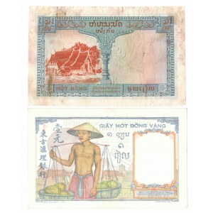 Französisch-Indochina, 2 x Piastra-Set