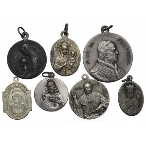Europe, Set of religious medallions - including a Polish one from 1925
