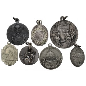 Europe, Set of religious medallions - including a Polish one from 1925