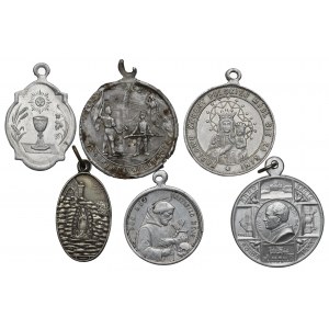 Europe, Set of religious medallions including Polish ones