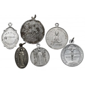 Europe, Set of religious medallions including Polish ones
