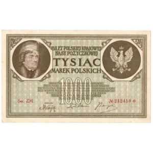 II RP, 1000 poľských mariek 1919 ZM. - ex. Lucow
