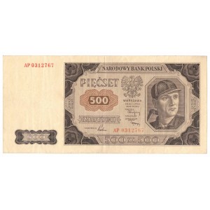 People's Republic of Poland, 500 zloty 1948 AP