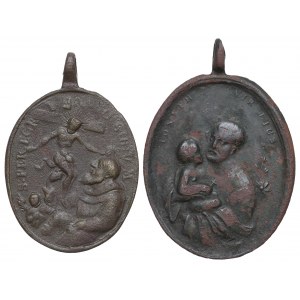 Europe, Set of religious medallions 18th(?) century