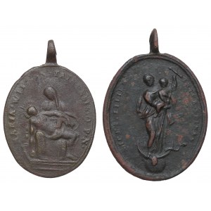 Europe, Set of religious medallions 18th(?) century