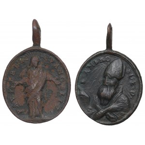 Europe, Set of religious medallions 19th(?) century