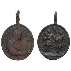 Europe, Set of religious medallions 19th(?) century