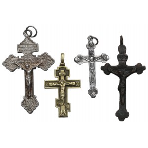 Europe, Set of crosses including a souvenir from Czestochowa in silver
