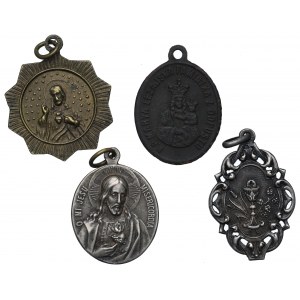 Europe, Medallion set including Our Lady of Lezajsk
