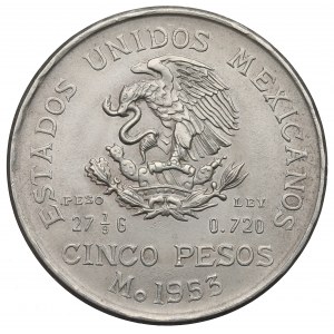 Mexico, 5 pesos 1953