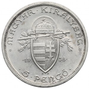 Hungary, 5 pengo 1938
