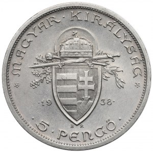 Węgry, 5 pengo 1938