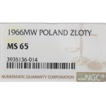 PRL, 1 zloty 1966 - NGC MS65