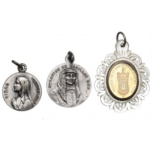 Europe, Set of 3 religious medallions