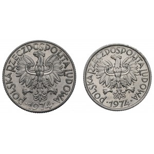 PRL, Zestaw 2 i 5 złotych 1974