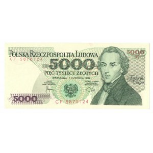 People's Republic of Poland, 5000 zloty 1982 CF