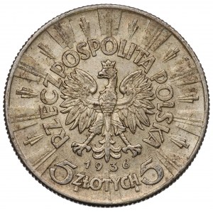 II Republic of Poland, 5 zloty 1936 Pilsudski