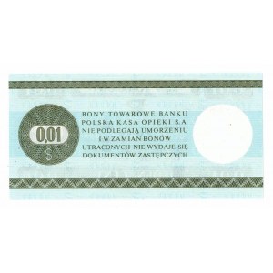 Pewex, darčekový certifikát, 1 cent 1979 - HL