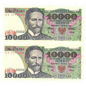 PRL, 10000 zloty 1988 CS - 2 pieces