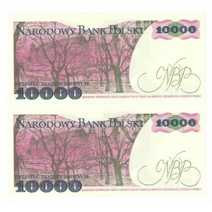 PRL, 10000 złotych 1988 CS - 2 sztuki