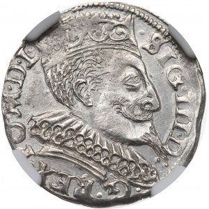 Sigismund III, 3 groschen 1596, Bromberg - NGC MS61